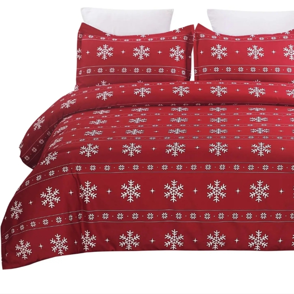 Queen snowflake duvet cover